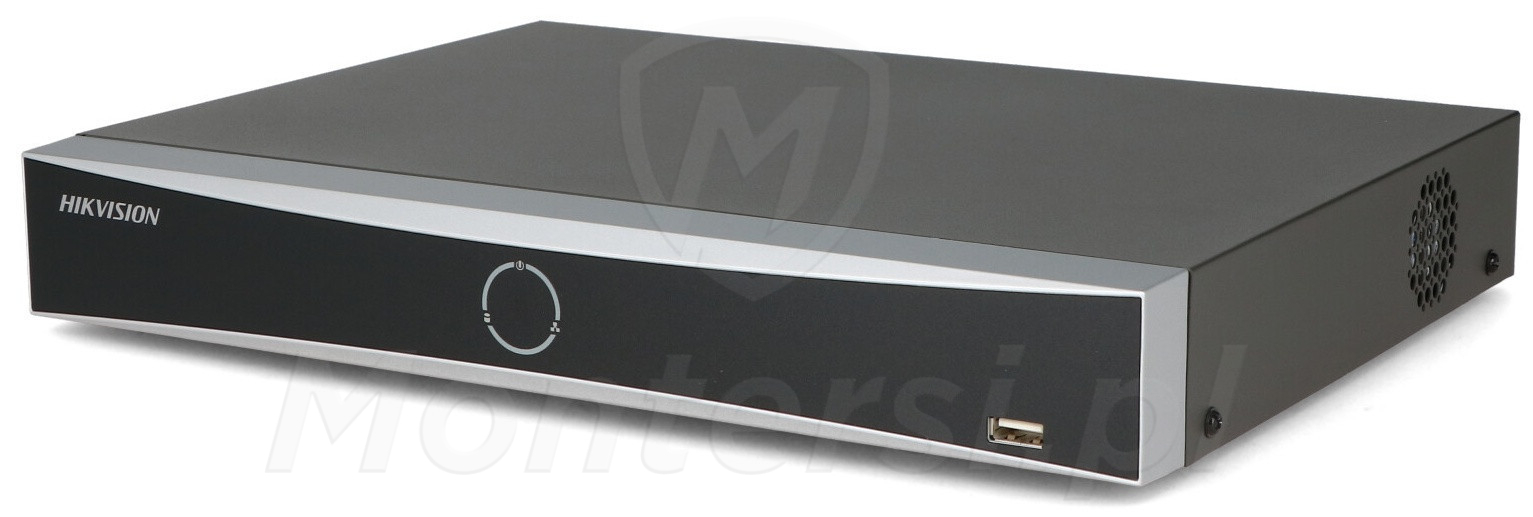 DS-7608NXI-K1/8P - 8-kanałowy rejestrator IP, 12 Mpx, 80 Mb/s, VCA, H.265+, PoE