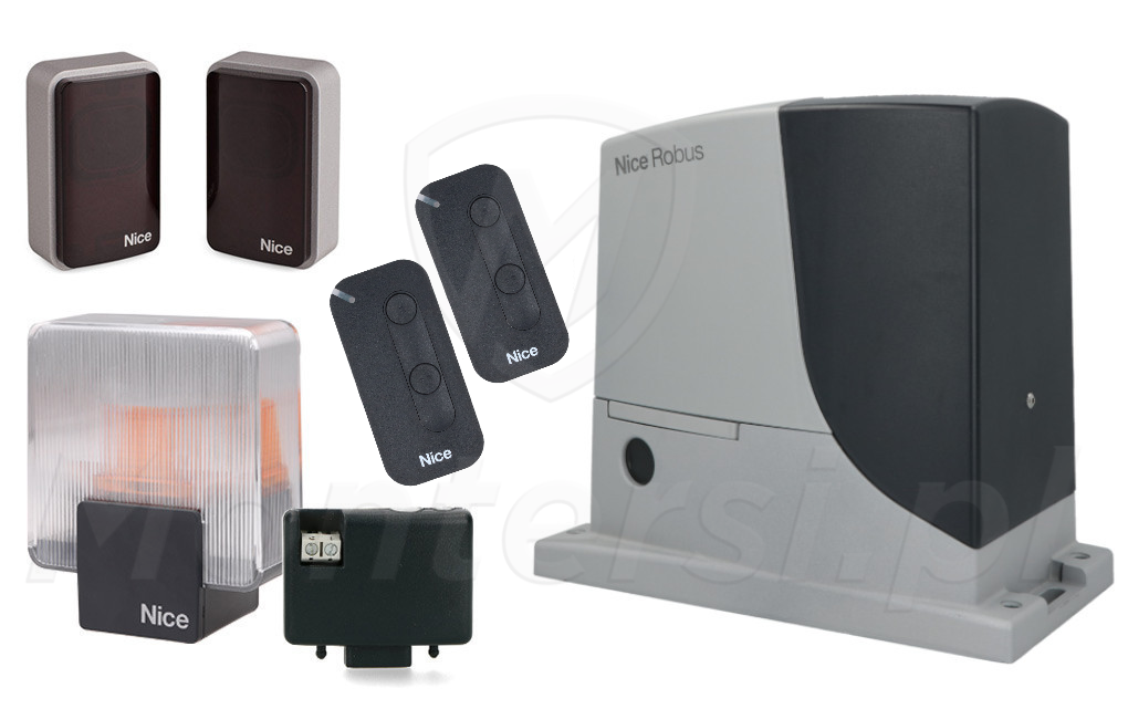 ROBUS 600 - Zestaw do bram przesuwnych do 600kg (RB600BDKCE + pilot + ELDC)