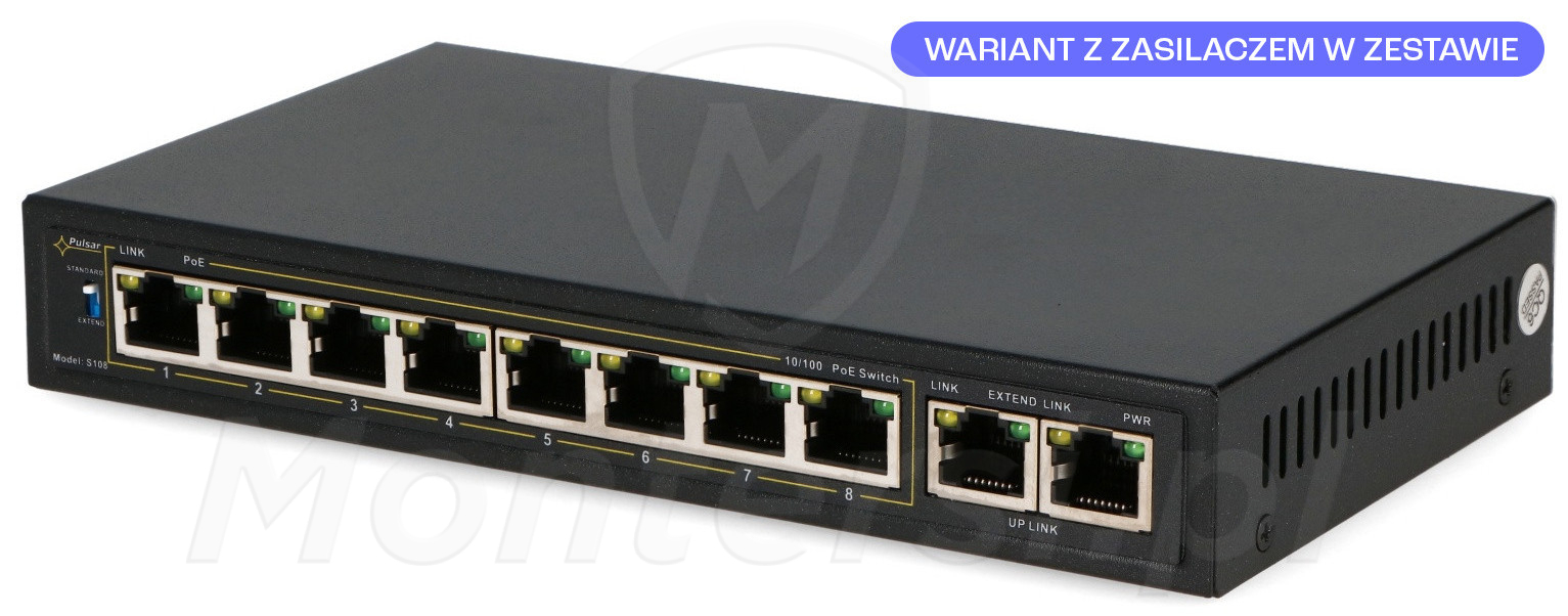 S108 - 10-portowy switch PoE S108 - 10-portowy switch PoE