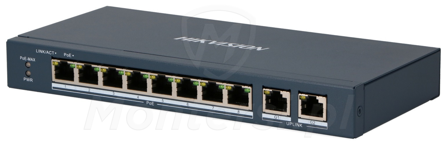 DS-3E0310P-E/M - 10-portowy switch PoE