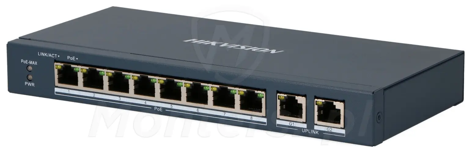 DS-3E0310P-E/M - 10-portowy switch PoE