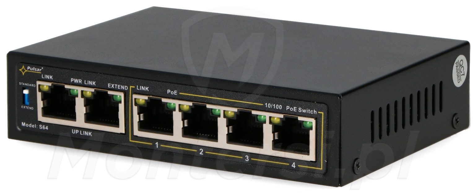 S64WP - 6-portowy switch PoE, bez zasilacza S64WP - 6-portowy switch PoE, bez zasilacza