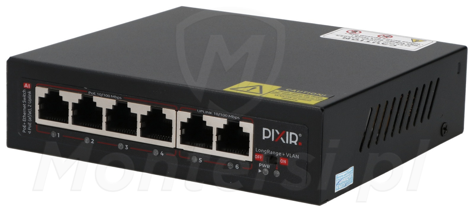 PIX-POE4AT-2FE-PS - 6-portowy switch PoE
