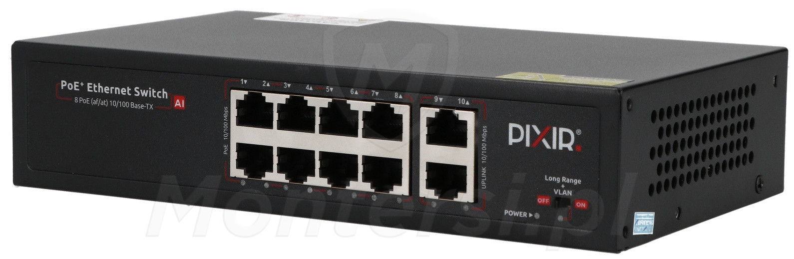 PIX-POE8AT-2FE-PS - 10-portowy switch PoE PIX-POE8AT-2FE-PS - 10-portowy switch PoE