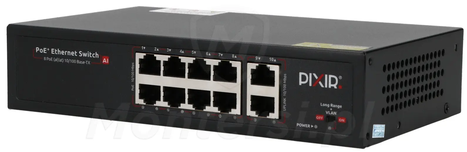 PIX-POE8AT-2FE-PS - 10-portowy switch PoE