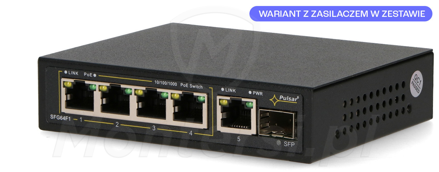 SFG64F1 - 6-portowy switch PoE