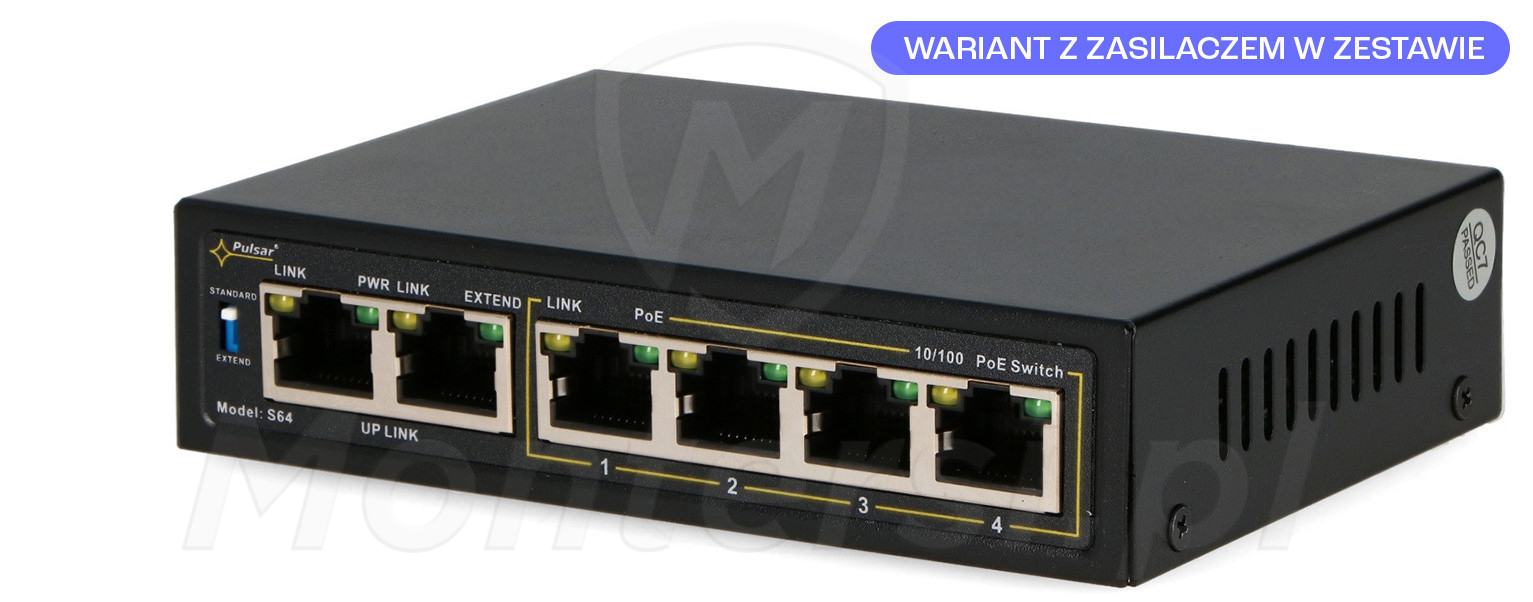 S64 - 6-portowy switch PoE S64 - 6-portowy switch PoE