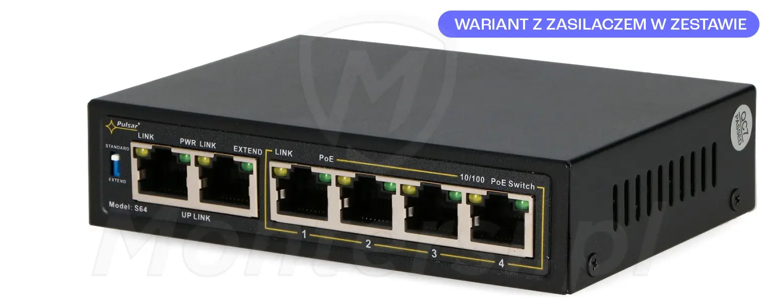S64 - 6-portowy switch PoE