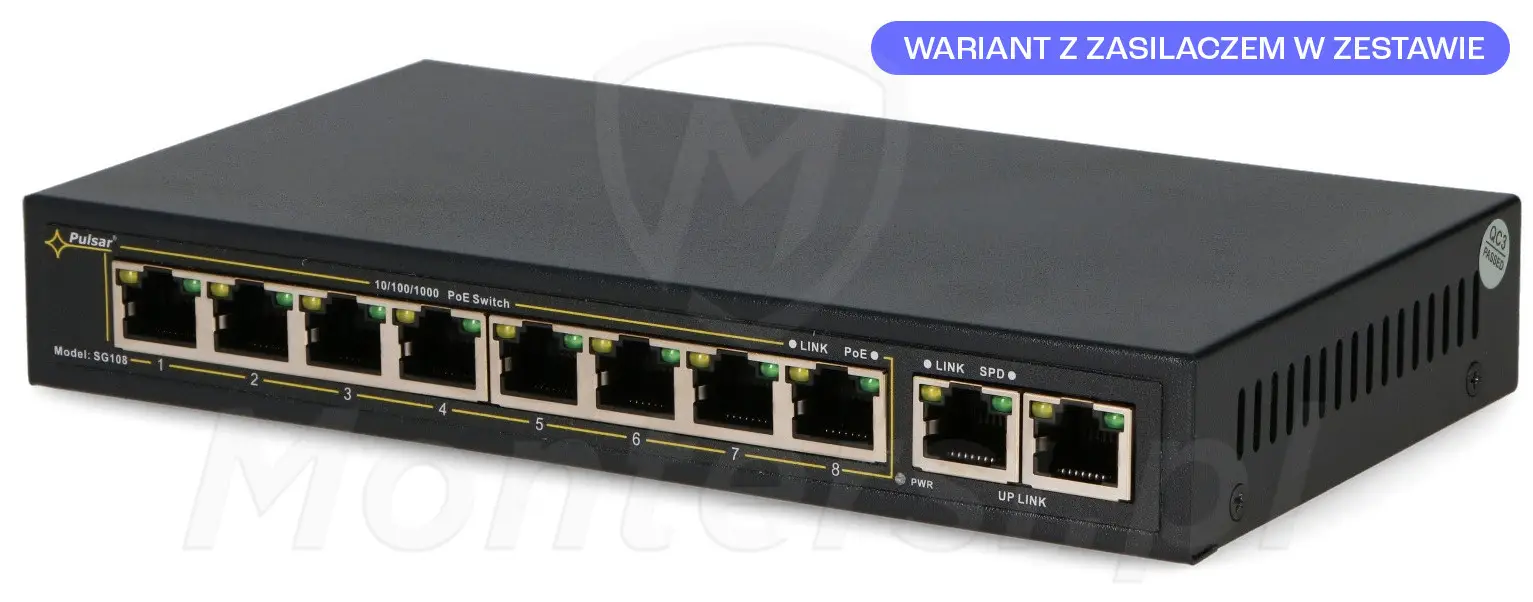 SG108 - 10-portowy switch PoE
