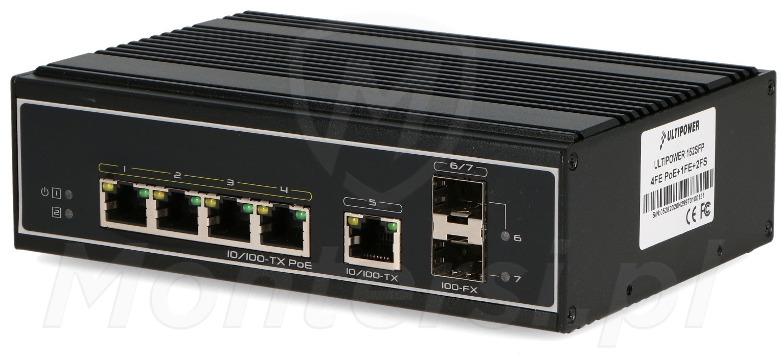 ULTIPOWER 152SFP - 7-portowy switch PoE ULTIPOWER 152SFP - 7-portowy switch PoE