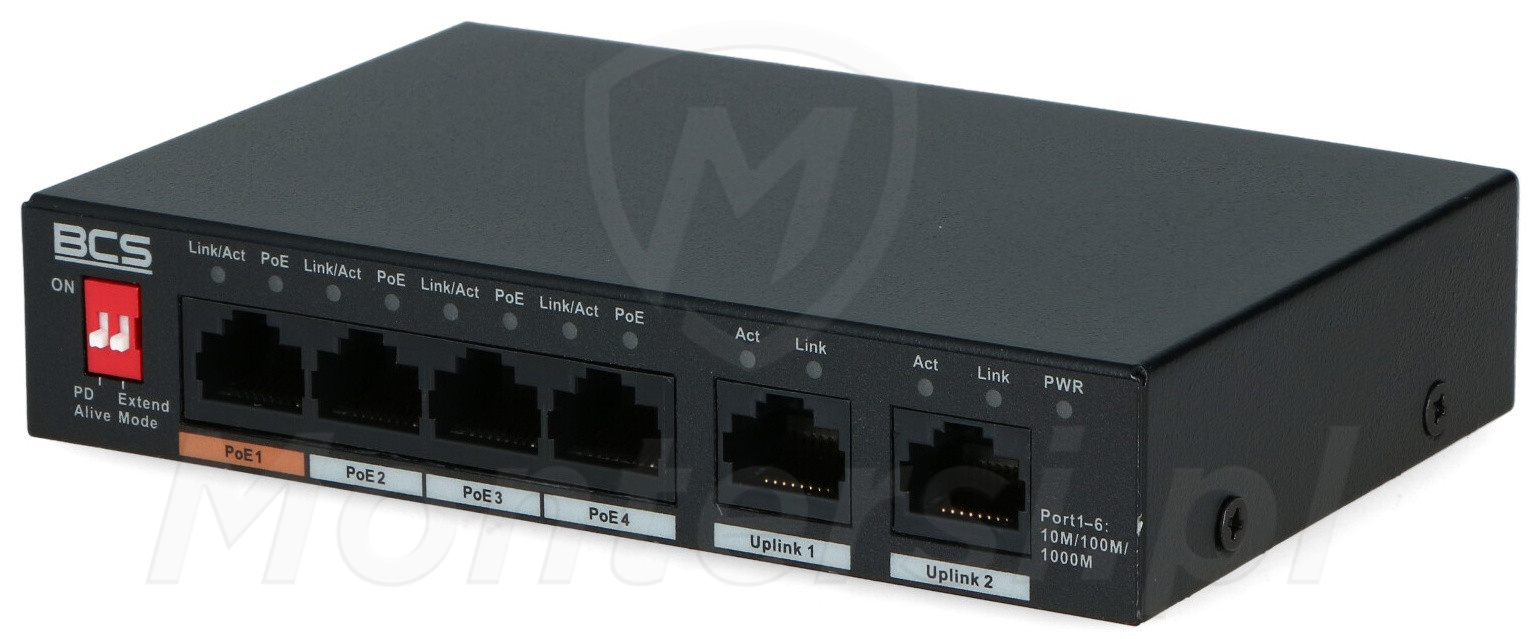 BCS-L-SP04G02G(II) - 6-portowy switch PoE