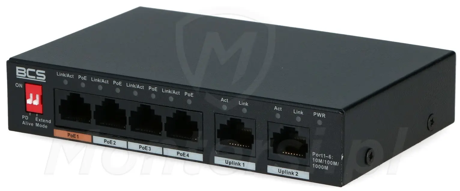 BCS-L-SP04G02G(II) - 6-portowy switch PoE