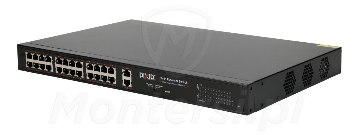 PIX-POE24AT-2GE - 26-portowy switch PoE