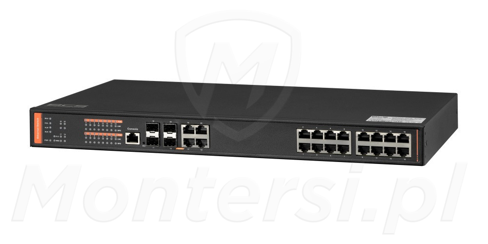 BCS-SP16G04G-4SFP-M - 20-portowy zarządzalny switch PoE
