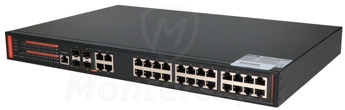 BCS-SP24G04G-4SFP-M - 28-portowy zarządzalny switch PoE