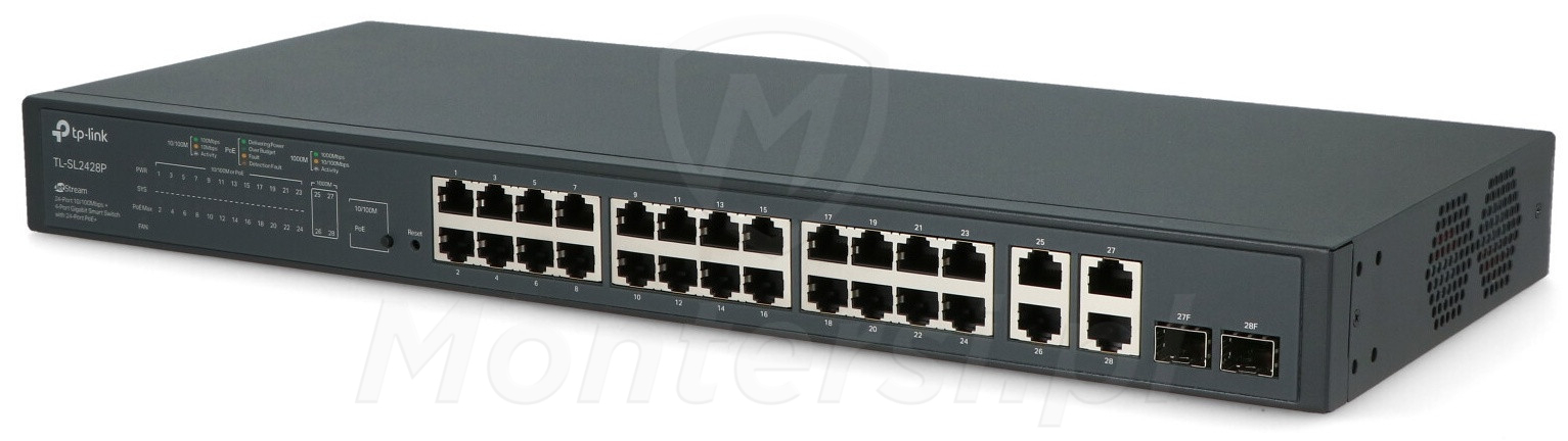 T1500-28PCT - 28-portowy zarządzalny switch PoE T1500-28PCT - 28-portowy zarządzalny switch PoE