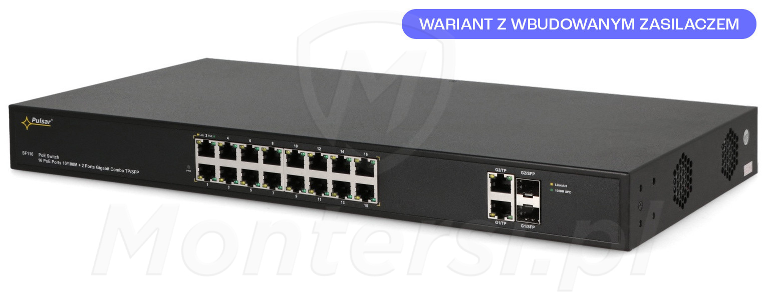 SF116 - 18-portowy switch PoE SF116 - 18-portowy switch PoE