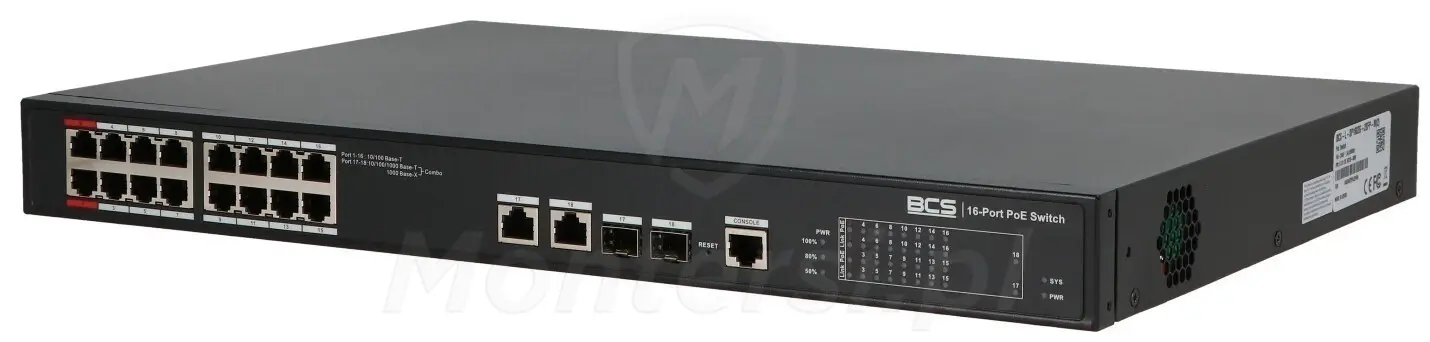 BCS-L-SP1602G-2SFP-M(II) - 18-portowy zarządzalny switch PoE