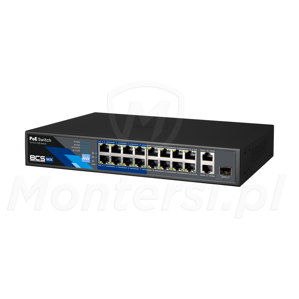 BCS-B-SP1602G-1SFP - 19-portowy switch PoE BCS-B-SP1602G-1SFP - 19-portowy switch PoE