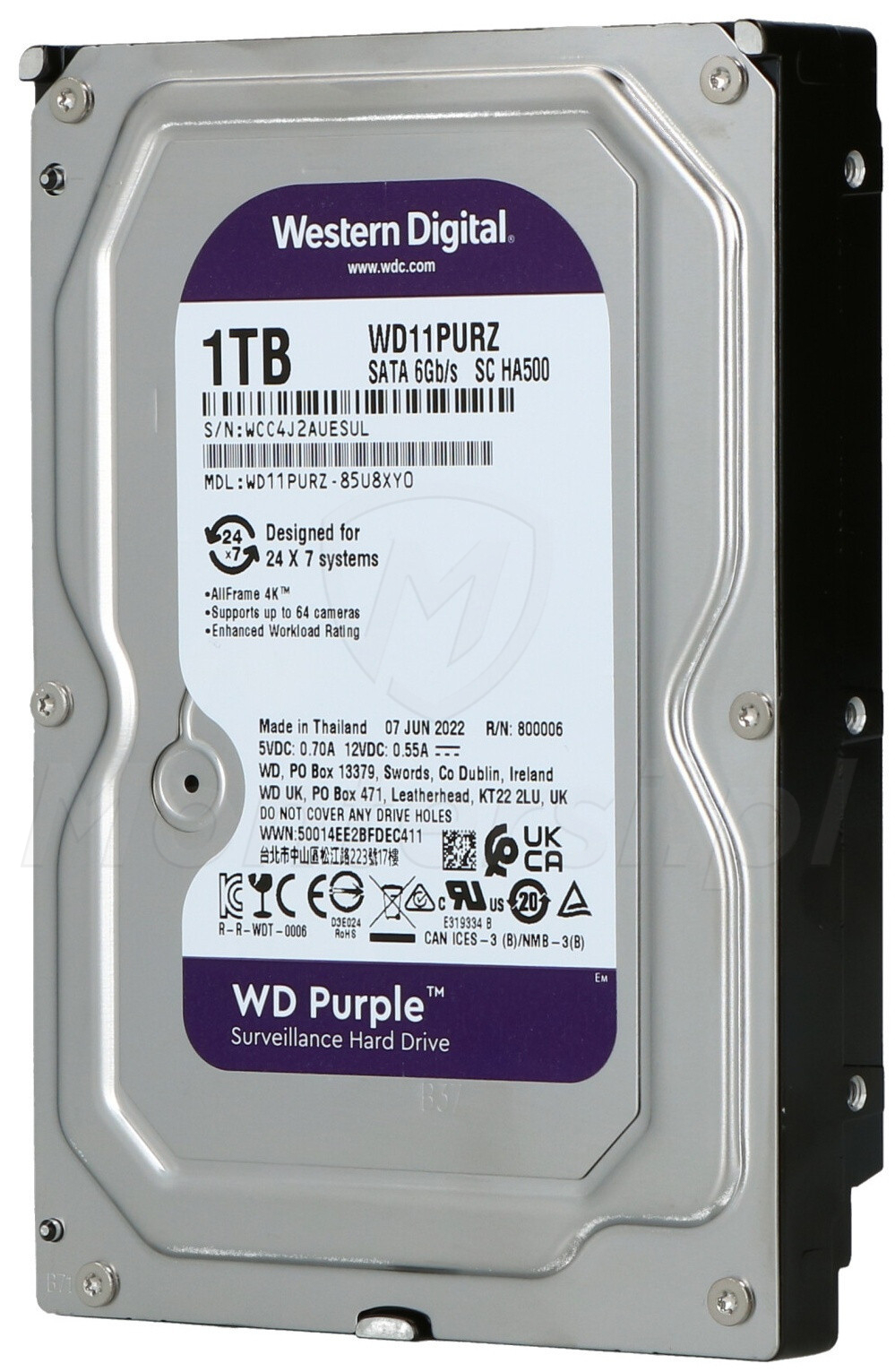 Dysk twardy 1 TB WD Purple Dysk twardy 1 TB WD Purple