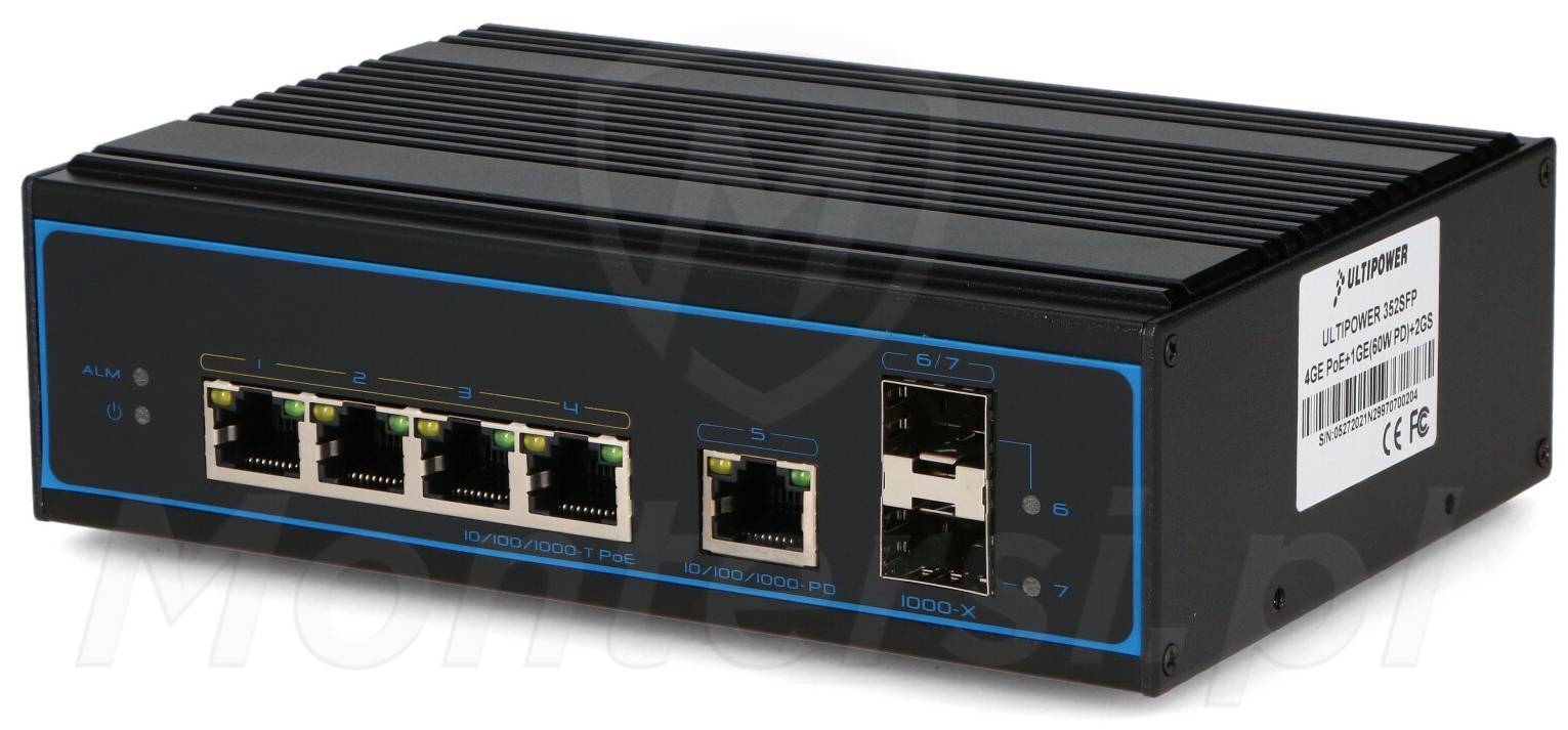 ULTIPOWER 352SFP - 7-portowy switch PoE