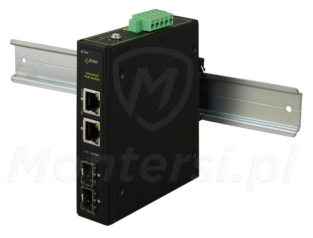 ISFG42 - 4-portowy switch, 2x PoE at/af GE, 2x UPLINK SFP