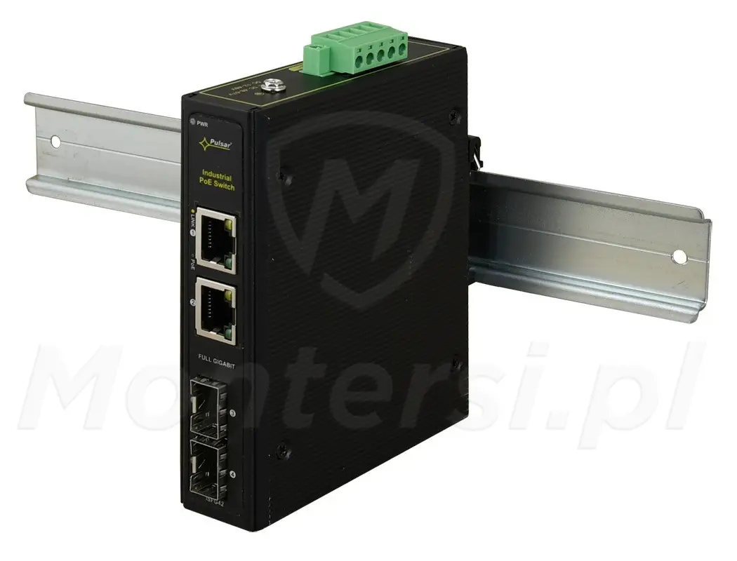 ISFG42 - 4-portowy switch, 2x PoE at/af GE, 2x UPLINK SFP