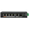 BCS-L-SP0401G-1SFP(2) - 6-portowy switch, 4x PoE af/at, 1x UPLINK RJ-45 / SFP