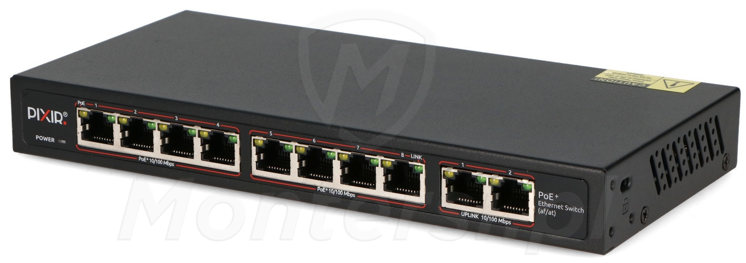 PIX-POE8AT-2FE-90W - 10-portowy switch PoE