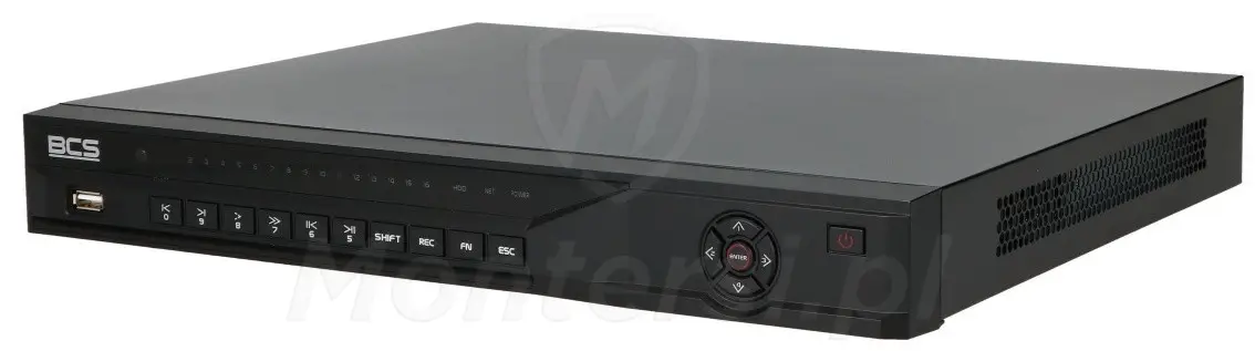 BCS-L-NVR1602-A-4K-16P-Ai - 16-kanałowy rejestrator IP, 24 Mpx, 320 Mb/s, PoE
