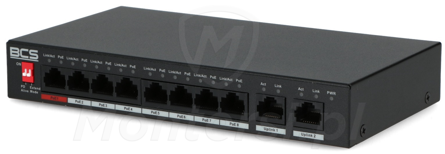 BCS-L-SP0802G(2) - 10-portowy switch PoE