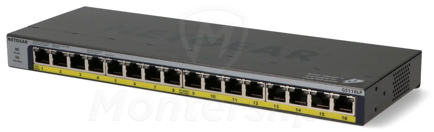 GS116LP - 16-portowy switch PoE
