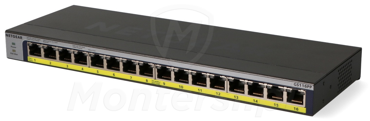 GS116PP - 16-portowy switch PoE, 16x PoE 802.3af/at GS116PP - 16-portowy switch PoE, 16x PoE 802.3af/at