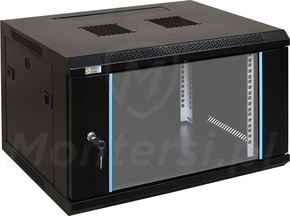 RW664 - Wisząca szafa RACK 6 U, 600 x 450, złożona