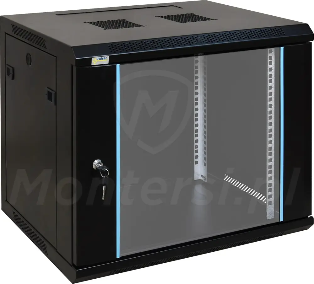 RW964 - Wisząca szafa RACK, złożona, 9U 600x450, blacha 1,2 mm