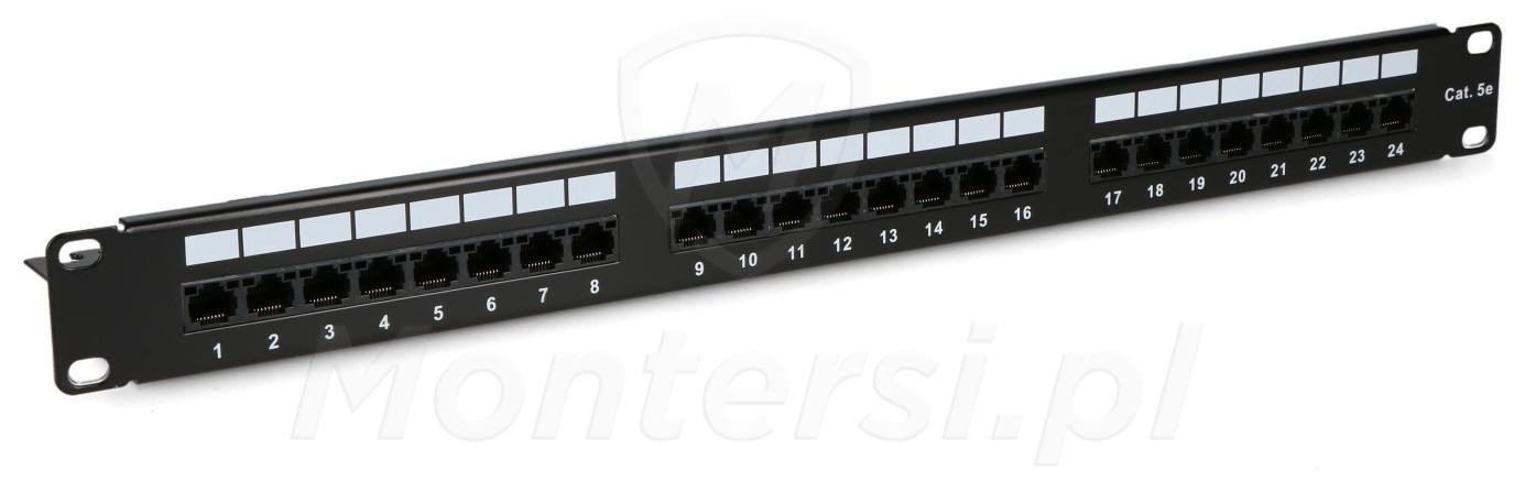 CCAS-PA5E-24UTP- O - Panel kat.5eUTP 24 x RJ45 z półką