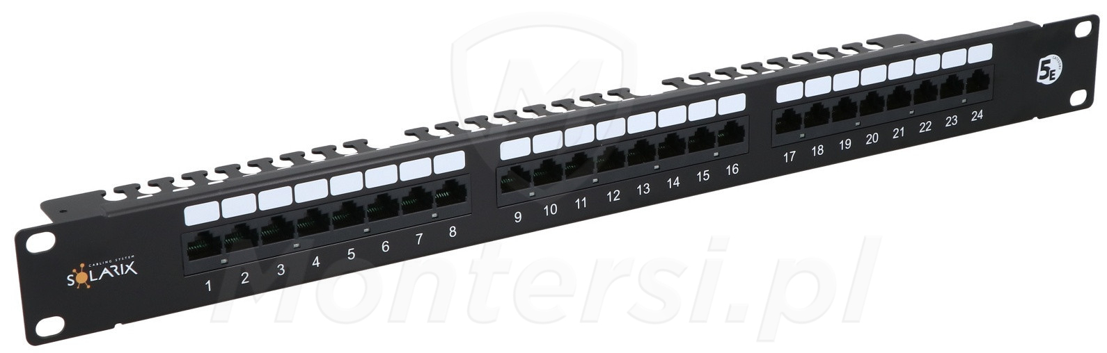 SX24L-5E-UTP-BK-N - Patch Panel Solarix 24 x RJ45 CAT5E UTP SX24L-5E-UTP-BK-N - Patch Panel Solarix 24 x RJ45 CAT5E UTP
