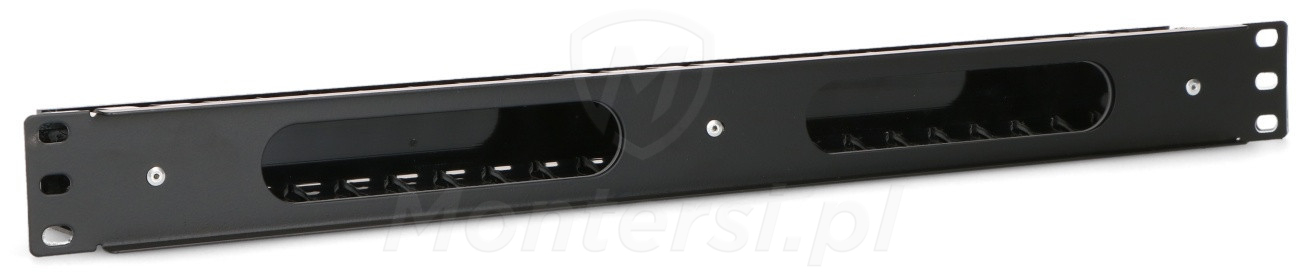 CCAS-PP-C-P-01U - panel porządkujący 1U z pokrywą