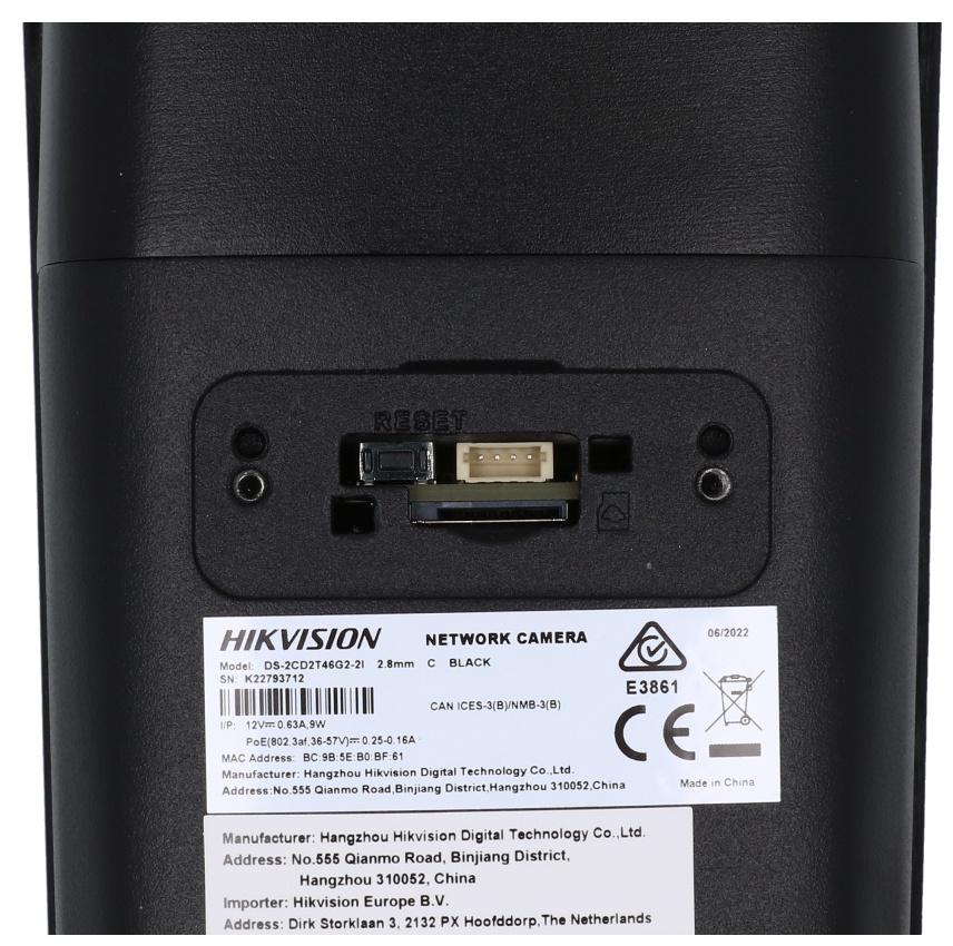 Gniazdo karty microSD w kamerze DS-2CD2T46G2-2I(BLACK)