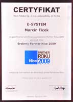 Certyfikat Nice - srenrny partner 2009