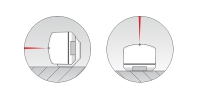 Przykładowe pozycje montażu czujki AGATE