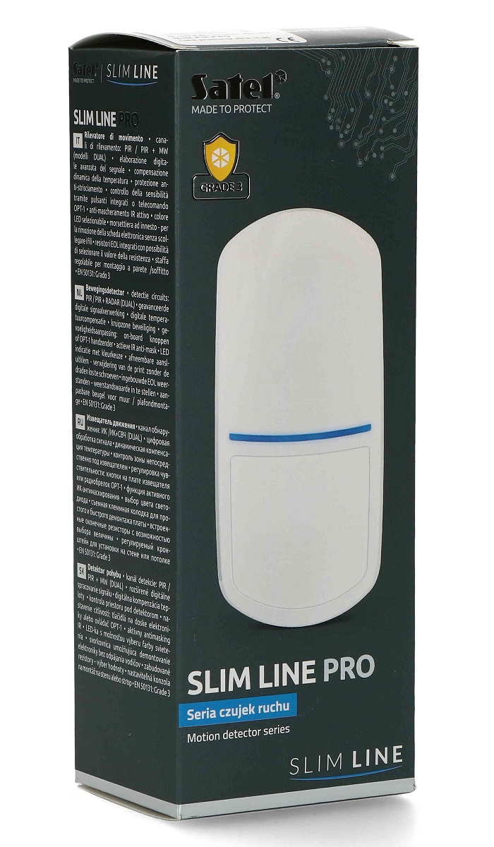 Opakowanie czujki ruchu SATEL SLIM-DUAL-PRO