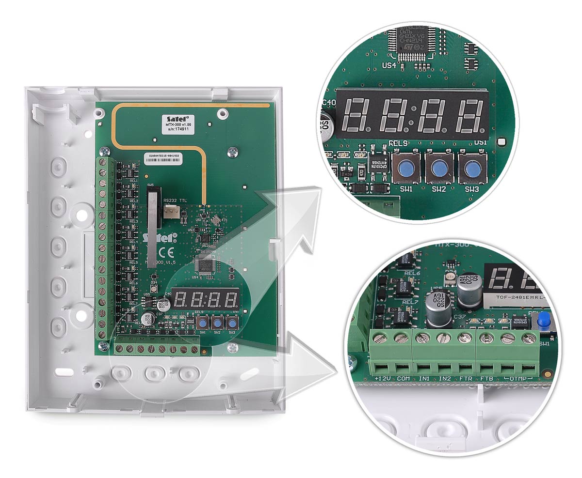 Wejścia i panel do programowania kontrolera MTX-300