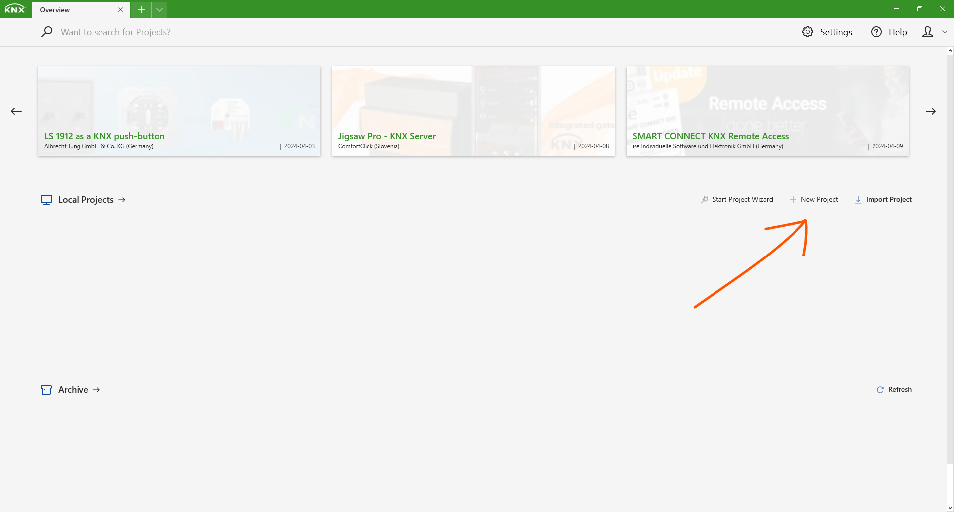 ets knx tworzenie projektu