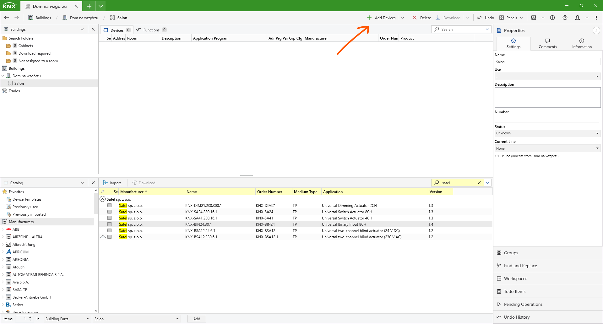 ets knx katalog urzadzen