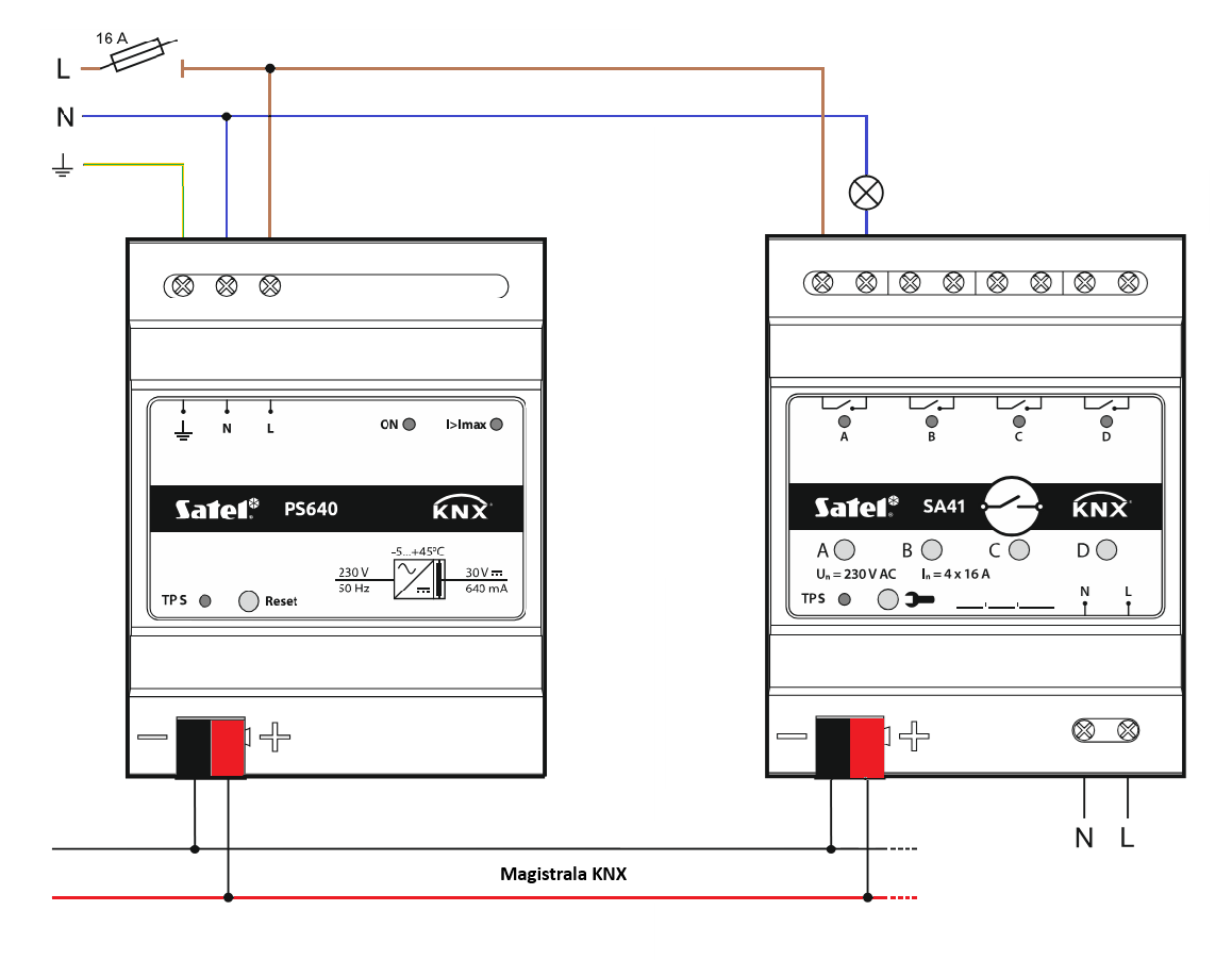 knx schemat knx-sa41