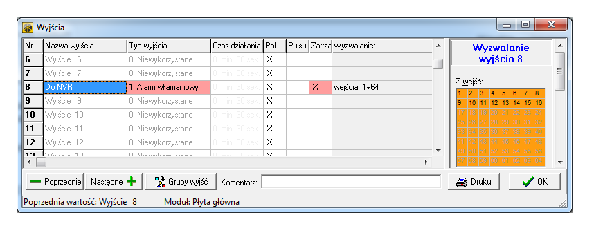 dloadx wyjście do nvr