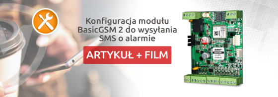 Konfiguracja modułu BasicGSM 2 do wysyłania SMS o alarmie