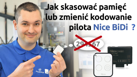 Kasowanie pamięci pilota serii BiDi