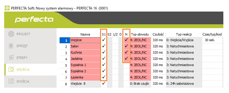 perfecta satel strefy